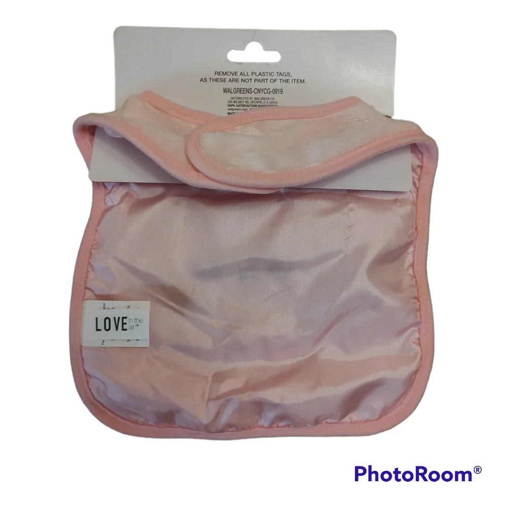 NEW My First Valentine's Day Baby Bib Girl 1st Pastel Pink Love Tan Bear Hearts
